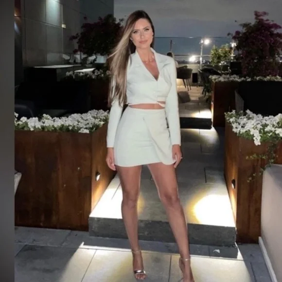 Zara NWT cut out blazer dress pastel green 3067/204 - Picture 3 of 9